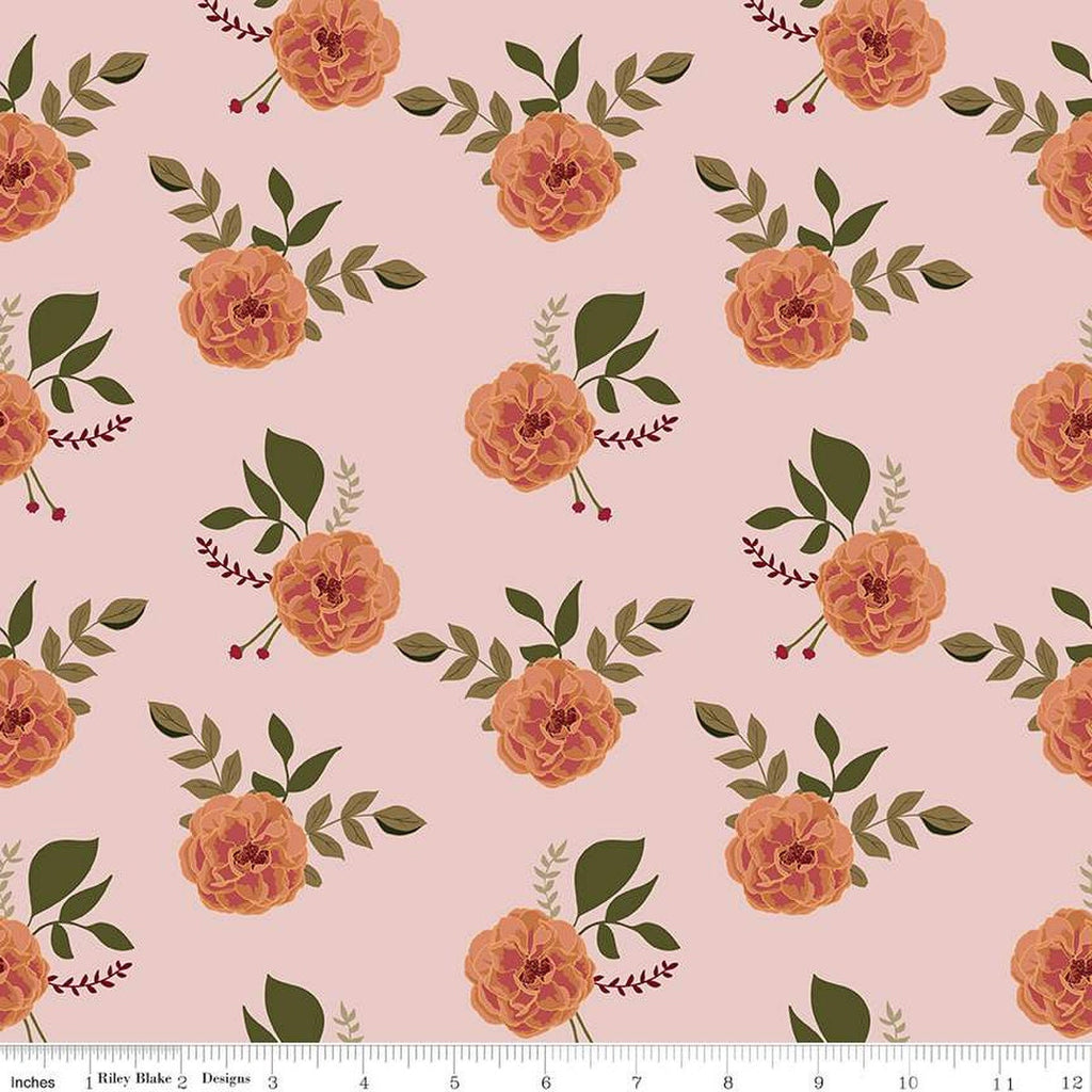 SALE Petal Song Roses C13711 Blush by Riley Blake Designs - Floral Flowers  - Quilting Cotton Fabric