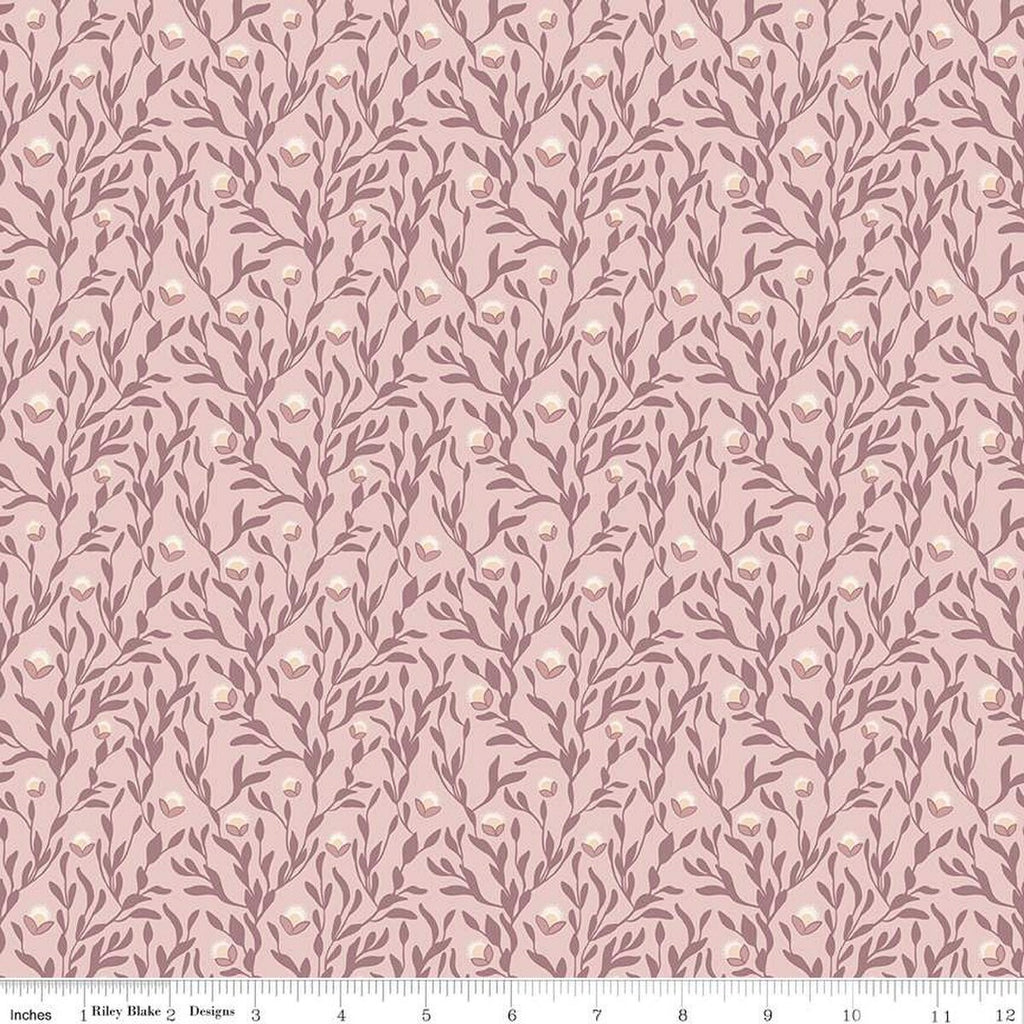 SALE Petal Song Fireflies C13715 Blush - Riley Blake Designs - Flowers Leaves - Quilting Cotton Fabric
