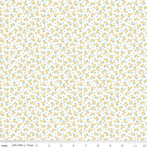 Storytime 30s Ducks C13860 Yellow by Riley Blake Designs - Ducks Dots - Quilting Cotton Fabric