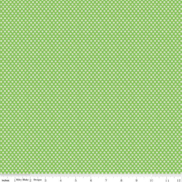 SALE Storytime 30s Dots C13862 Green - Riley Blake Designs - Polka Dot Dotted - Quilting Cotton Fabric