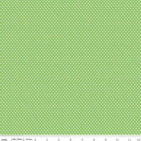 Storytime 30s Dots C13862 Green - Riley Blake Designs - Polka Dot Dotted - Quilting Cotton Fabric