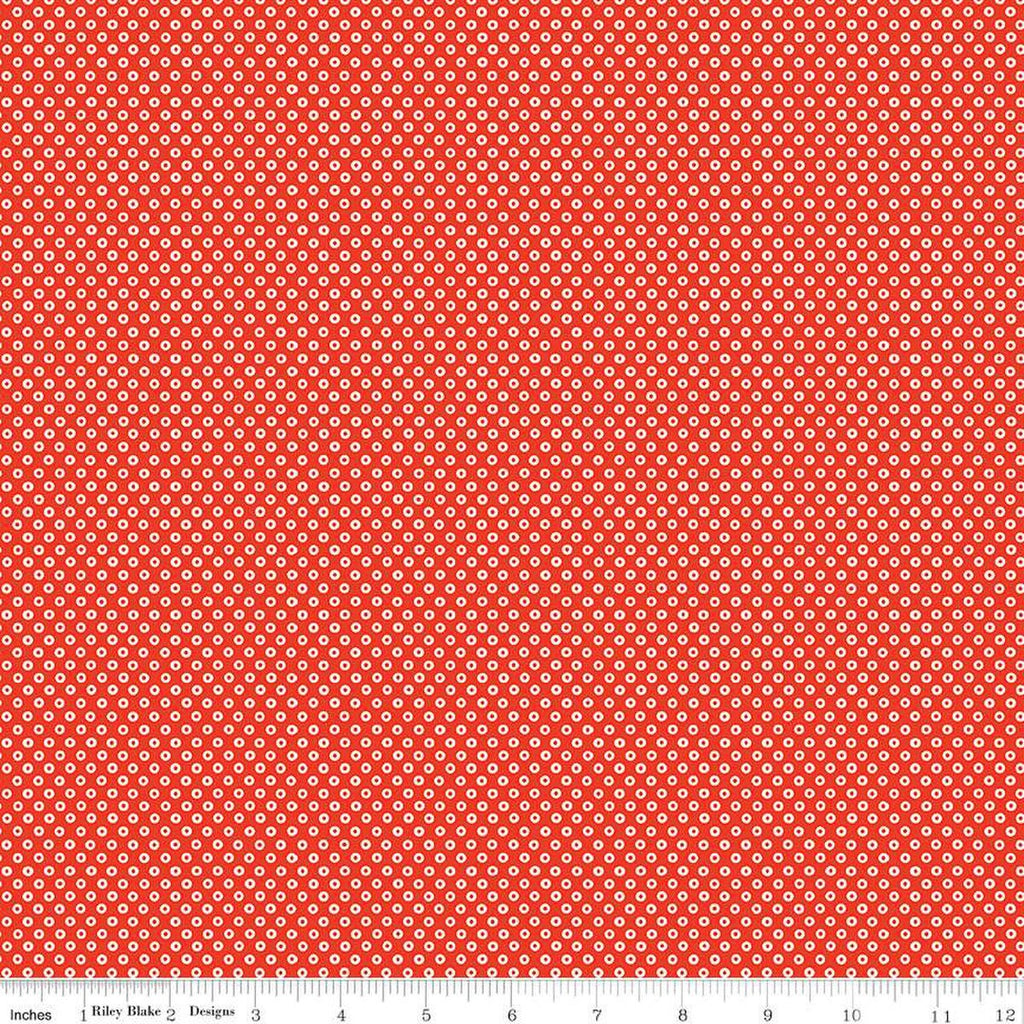 SALE Storytime 30s Dots C13862 Red - Riley Blake Designs - Polka Dot Dotted - Quilting Cotton Fabric