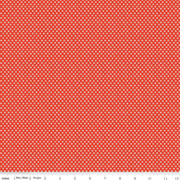 SALE Storytime 30s Dots C13862 Red - Riley Blake Designs - Polka Dot Dotted - Quilting Cotton Fabric