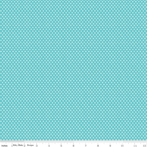 Storytime 30s Dots C13862 Teal - Riley Blake Designs - Polka Dot Dotted - Quilting Cotton Fabric