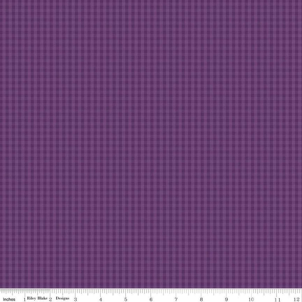 Anne of Green Gables PRINTED Gingham C13857 Eggplant - Riley Blake Designs - Tone-on-Tone Checks - Quilting Cotton Fabric - Licensed Product