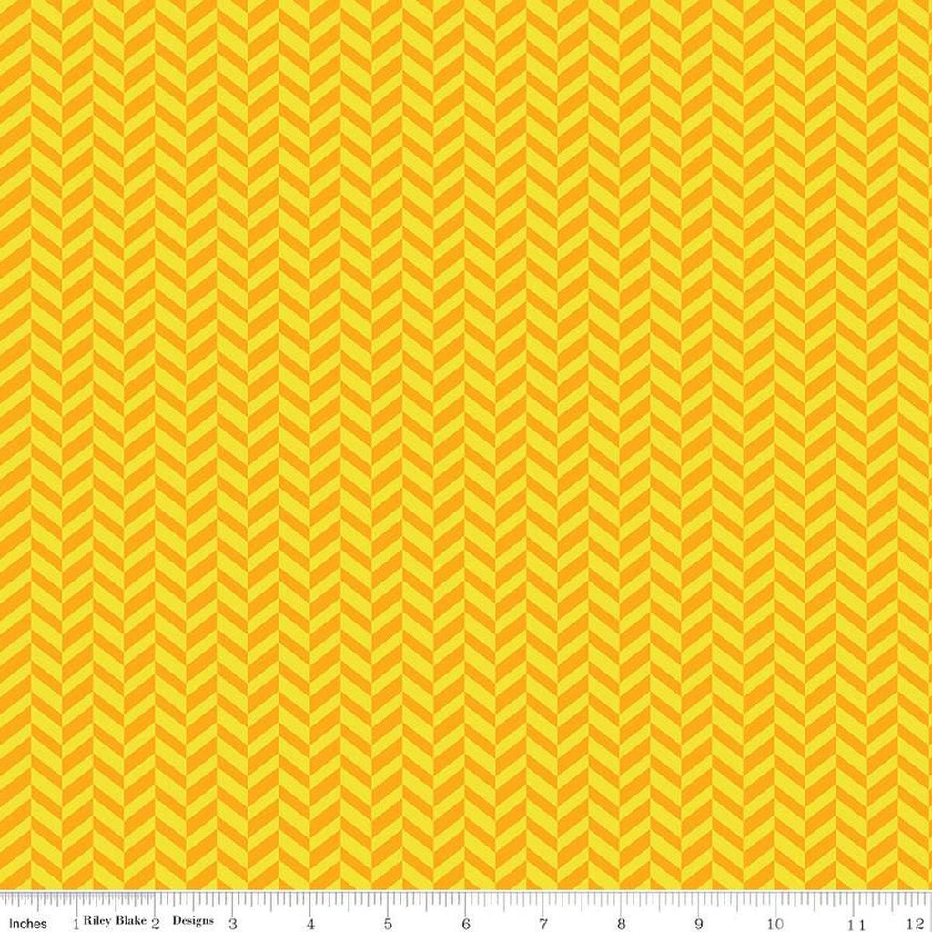 CLEARANCE Effervescence Herringbone C13730 Gold by Riley Blake Designs - Quilting Cotton Fabric