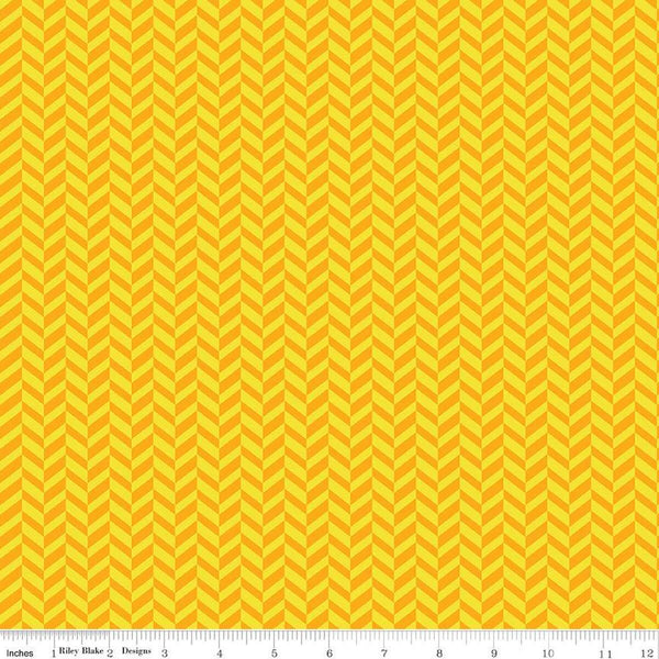 CLEARANCE Effervescence Herringbone C13730 Gold by Riley Blake Designs - Quilting Cotton Fabric