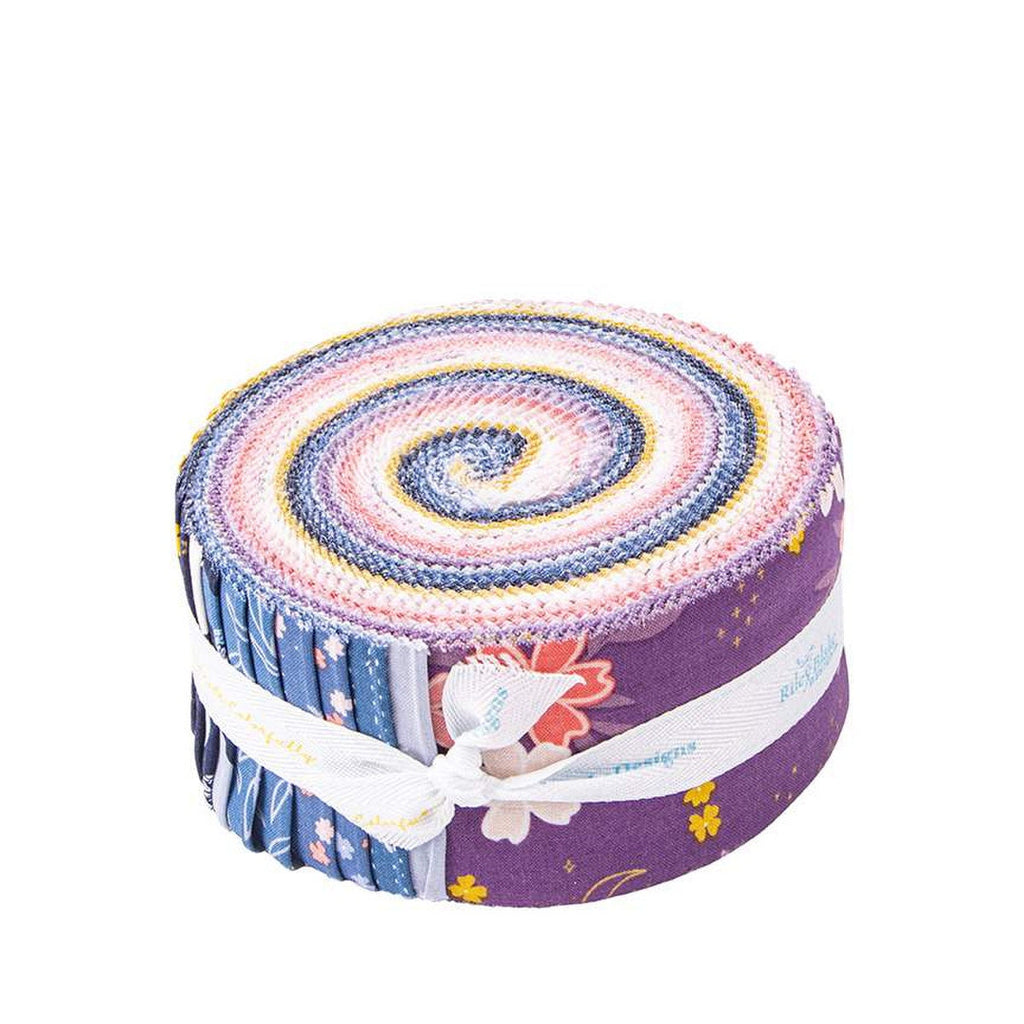 SALE Moonchild 2.5 Inch Rolie Polie Jelly Roll 40 pieces - Riley Blake Designs - Precut Pre cut Bundle - Sparkle - Quilting Cotton Fabric