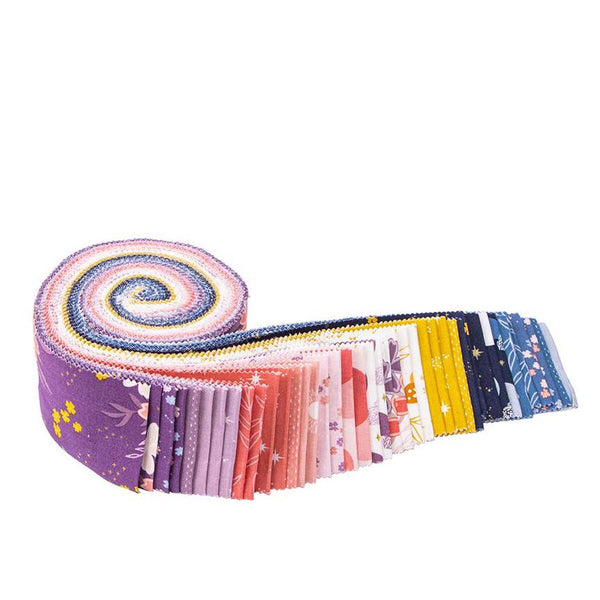 SALE Moonchild 2.5 Inch Rolie Polie Jelly Roll 40 pieces - Riley Blake Designs - Precut Pre cut Bundle - Sparkle - Quilting Cotton Fabric