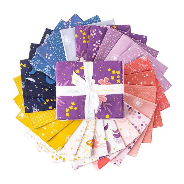 SALE Moonchild Fat Quarter Bundle 25 pieces - Riley Blake Designs - Pre cut Precut - Sparkle - Quilting Cotton Fabric