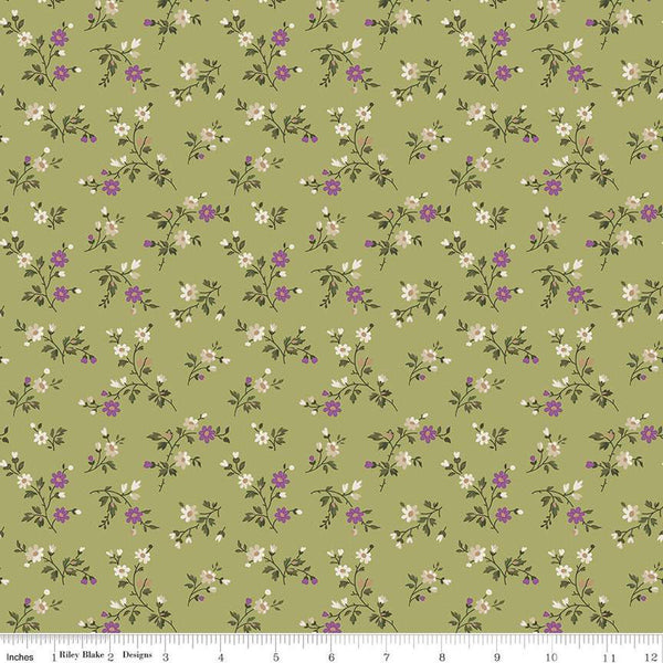 Anne of Green Gables Stems C13854 Fern - Riley Blake Designs - Floral Flowers Leaves - Quilting Cotton Fabric - Licensed Product