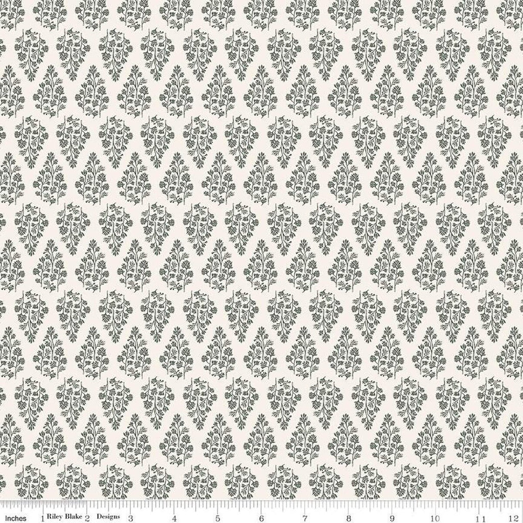 CLEARANCE Porch Swing Stems C14055 Cream by Riley Blake Designs - Leaf Leaves - Quilting Cotton Fabric
