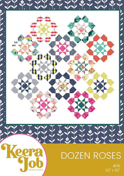 SUPER DEAL! Dozen Roses Quilt PaTTERN P126 - Riley Blake Designs - INSTRUCTIONS Only - Pieced Fat Quarter Friendly