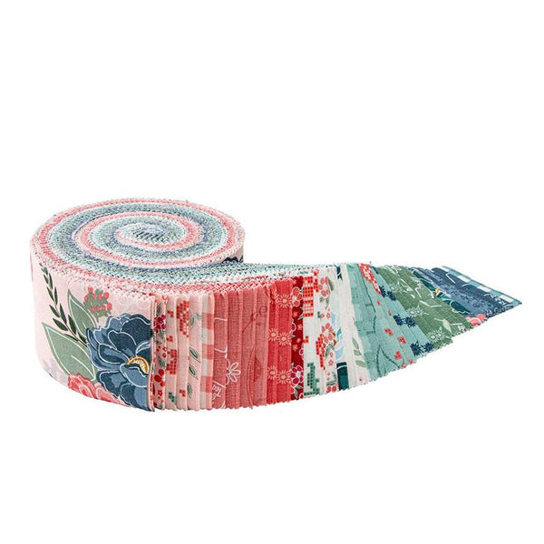 SALE Afternoon Tea 2.5 Inch Rolie Polie Jelly Roll 40 pieces - Riley Blake Designs - Precut Pre cut Bundle - Quilting Cotton Fabric
