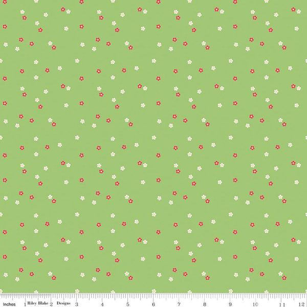 SALE Flour and Flower Mini Floral C14017 Leaf by Riley Blake Designs - Flowers - Quilting Cotton Fabric