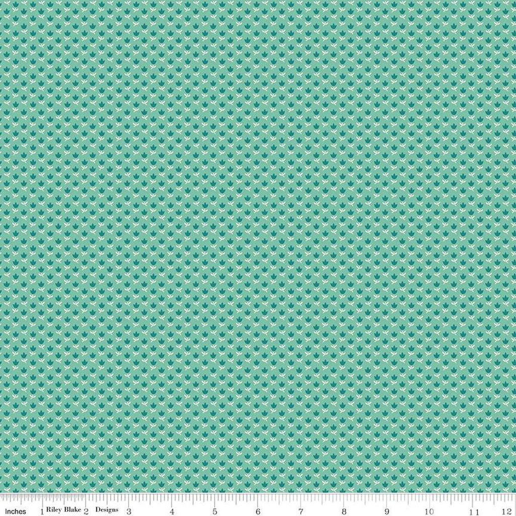 SALE Mercantile Dearest C14387 Sea Glass by Riley Blake Designs - Floral Flowers - Lori Holt - Quilting Cotton Fabric