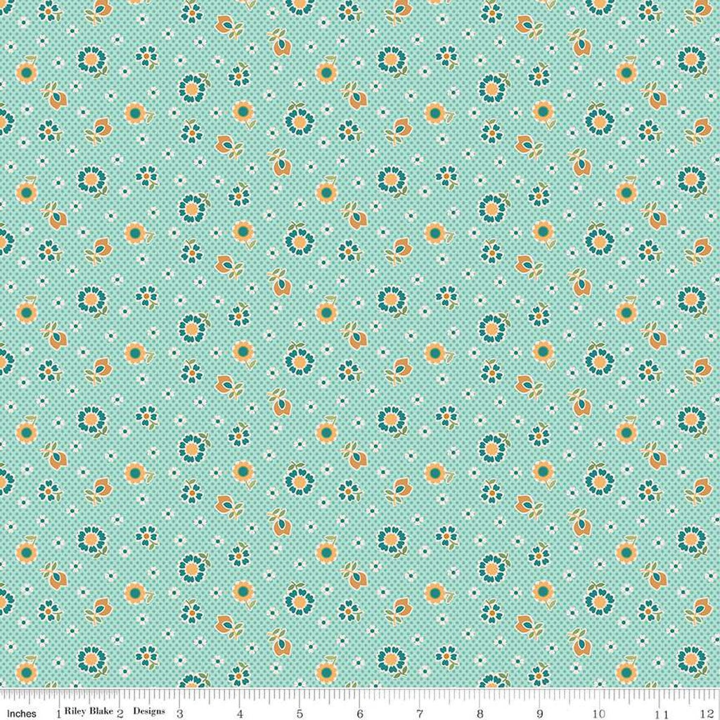 CLEARANCE Mercantile Nostalgic C14391 Songbird by Riley Blake Designs - Lori Holt - Floral Flowers Dots - Quilting Cotton Fabric
