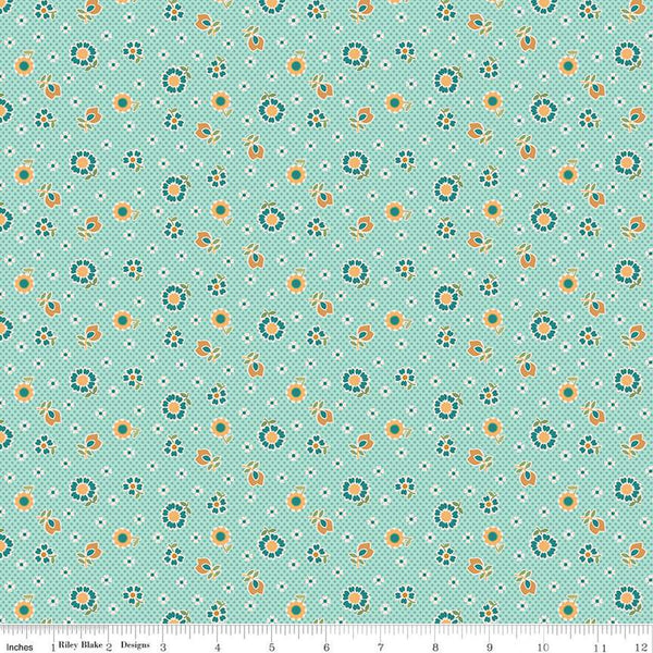 CLEARANCE Mercantile Nostalgic C14391 Songbird by Riley Blake Designs - Lori Holt - Floral Flowers Dots - Quilting Cotton Fabric
