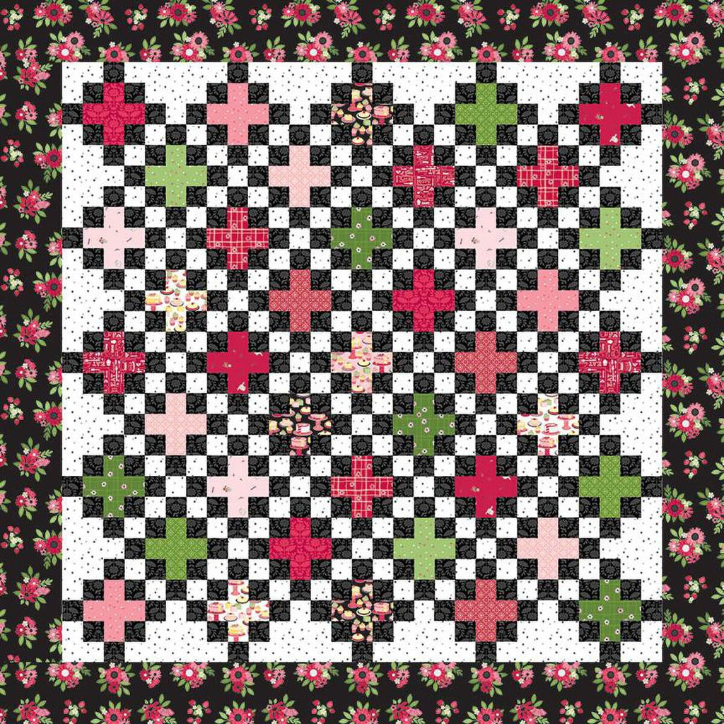 SALE Think Postive Quilt PATTERN P112 by Jillily Studio - Riley Blake Designs - INSTRUCTIONS Only - Rolie Polie Jelly Roll Friendly