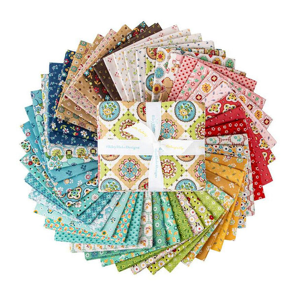 SALE Mercantile Fat Quarter Bundle 46 pieces - Riley Blake Designs - Pre cut Precut - Lori Holt - Quilting Cotton Fabric