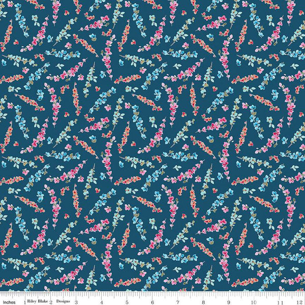 1 Yard End of Bolt - Poppies and Plumes Stems C14293 Oxford by Riley Blake Designs - Floral Flowers - Quilting Cotton Fabric