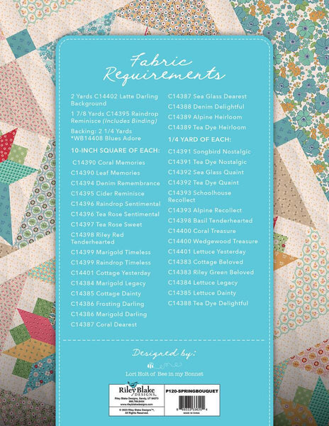 Spring Bouquet Quilt PATTERN P120 by Lori Holt - Riley Blake Designs - Instructions Only - Pieced