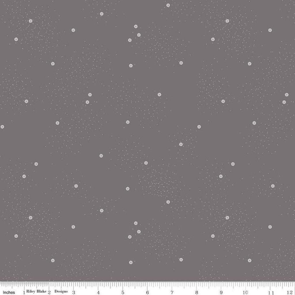 SALE Dainty Daisy C665 Iron by Riley Blake Designs - Floral Flowers Pin Dots - Quilting Cotton Fabric