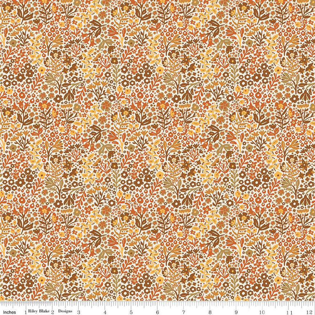 SALE The Old Garden Arthur C14233 Cream by Riley Blake Designs - Floral Flowers - Quilting Cotton Fabric