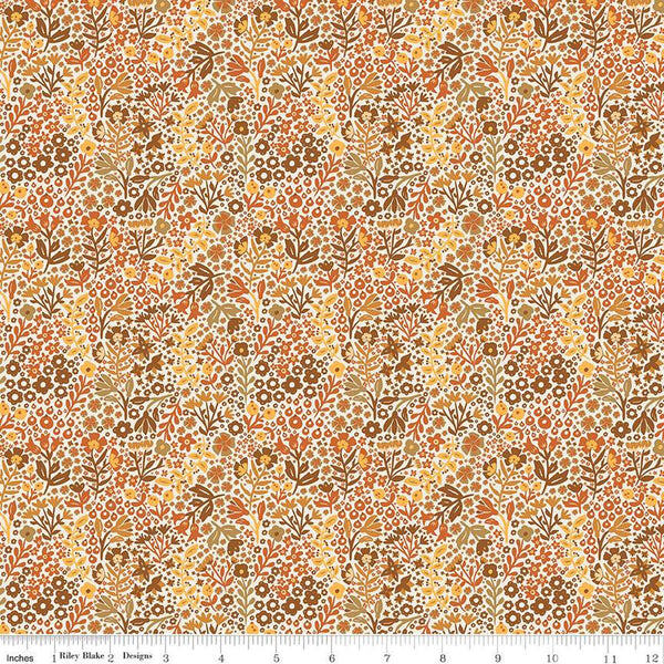SALE The Old Garden Arthur C14233 Cream by Riley Blake Designs - Floral Flowers - Quilting Cotton Fabric