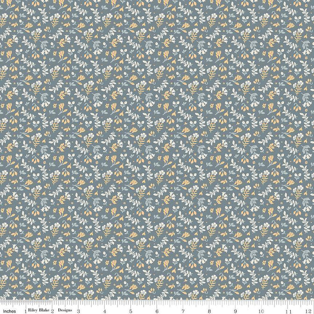 SALE The Old Garden Edith C14236 Cornflower by Riley Blake Designs - Floral Flowers - Quilting Cotton Fabric