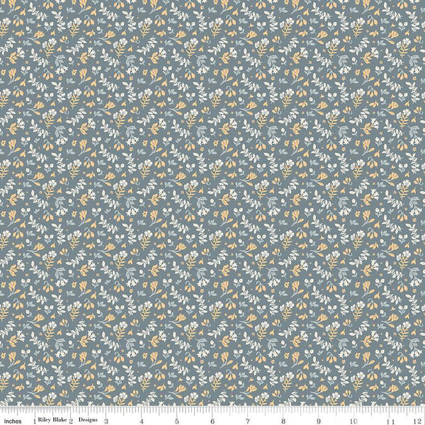 SALE The Old Garden Edith C14236 Cornflower by Riley Blake Designs - Floral Flowers - Quilting Cotton Fabric