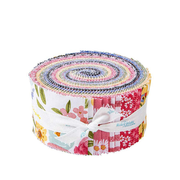 SALE Flora No. 6 2.5 Inch Rolie Polie Jelly Roll 40 pieces - Riley Blake Designs - Precut Pre cut Bundle - Floral - Quilting Cotton Fabric