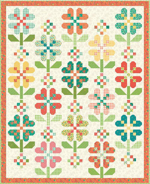 Heart Blossoms Quilt PATTERN P154 by Heather Peterson - Riley Blake Designs - INSTRUCTIONS Only - Piecing - 10" Square Friendly