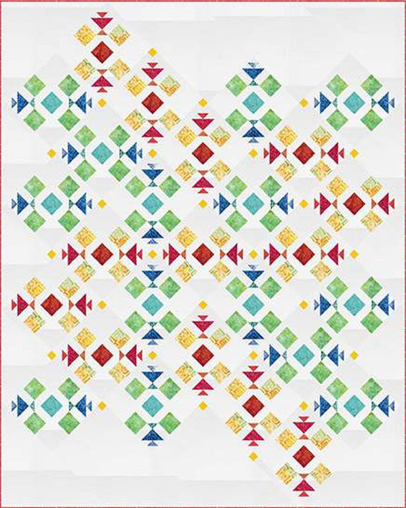 SALE Holly Beach Quilt PATTERN P183 by Whiligig Designs - Riley Blake - INSTRUCTIONS Only - Pieced Two Colorways On Point