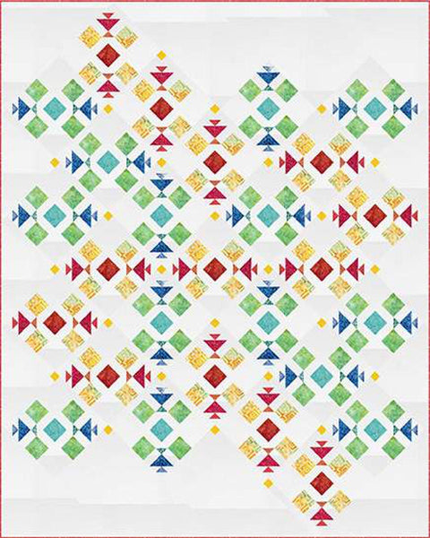 SALE Holly Beach Quilt PATTERN P183 by Whiligig Designs - Riley Blake - INSTRUCTIONS Only - Pieced Two Colorways On Point