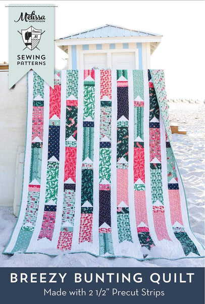 SALE Breezy Bunting Quilt PATTERN P115 by Melissa Mortenson - Riley Blake Designs - INSTRUCTIONS Only - Rolie Polie Jelly Roll Friendly