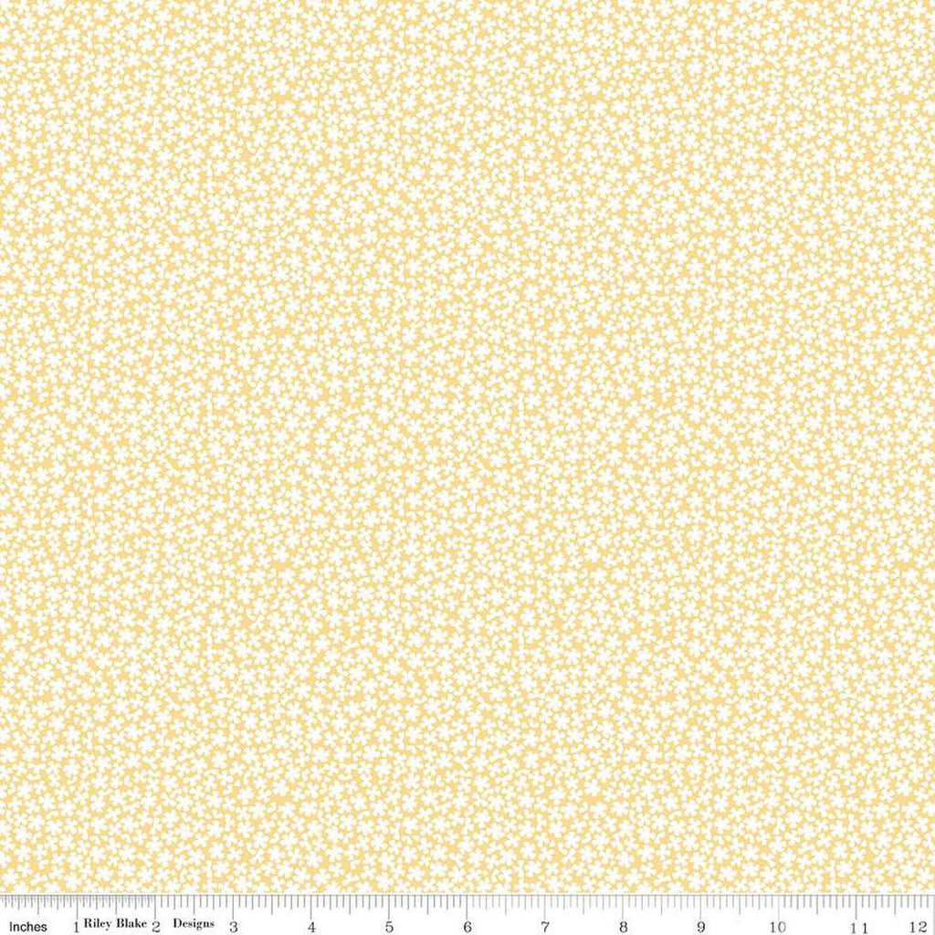11" End of Bolt - Sunshine and Sweet Tea Sweet Alyssum C14326 Sunshine by Riley Blake Designs - Floral Flowers - Quilting Cotton Fabric