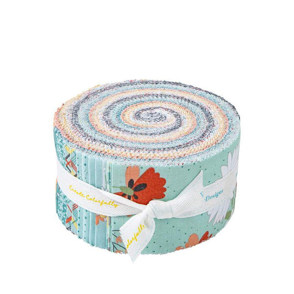 SALE Sunshine and Sweet Tea 2.5 Inch Rolie Polie Jelly Roll 40 pieces - Riley Blake - Precut Pre cut Bundle - Quilting Cotton Fabric