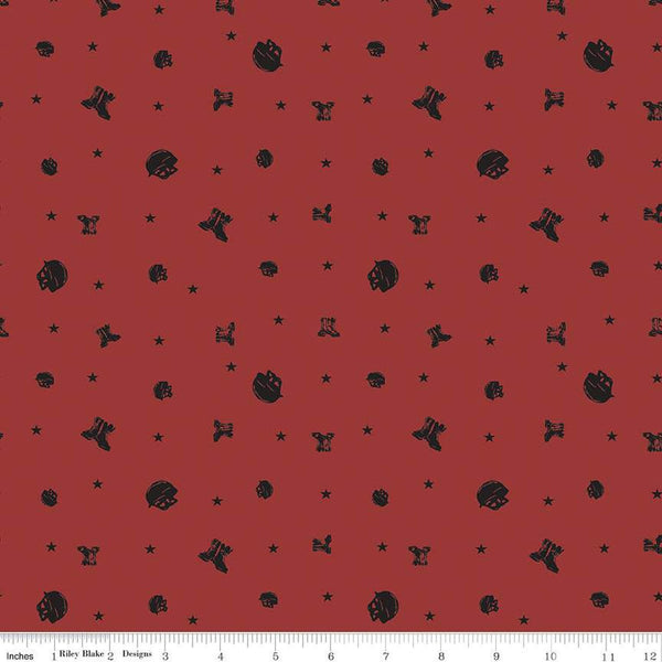 SALE Coming Home Elite Soldiers C14429 Red by Riley Blake Designs - Armed Forces Patriotic Army Marines - Quilting Cotton Fabric