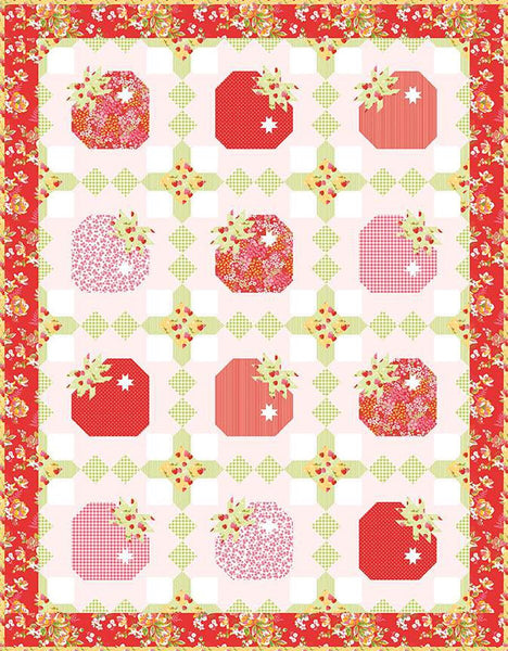 Strawberry Basket Quilt PATTERN P177 by Jennifer Long - Riley Blake Designs - INSTRUCTIONS Only - Pieced