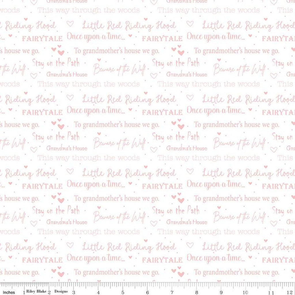 SALE To Grandmother's House Little Red Storybook C14375 Cloud by Riley Blake Designs - Little Red Riding Hood - Quilting Cotton Fabric
