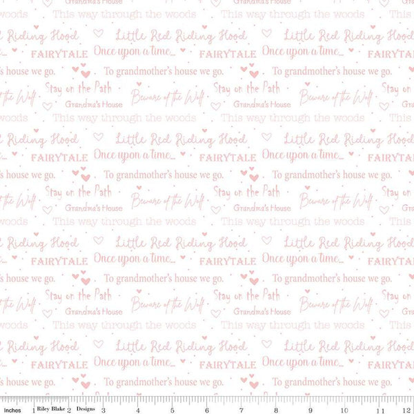 SALE To Grandmother's House Little Red Storybook C14375 Cloud by Riley Blake Designs - Little Red Riding Hood - Quilting Cotton Fabric