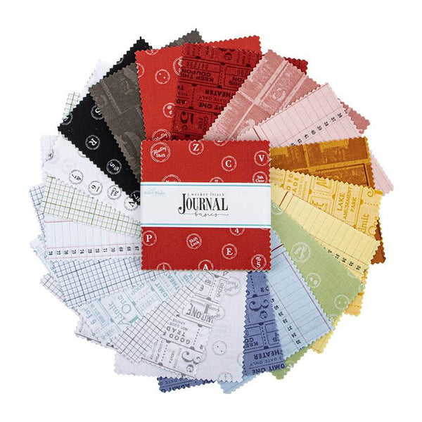 SALE Journal Basics Charm Pack 5" Stacker Bundle - Riley Blake Designs - 42 piece Precut Pre cut - J. Wecker Frisch - Quilting Cotton Fabric