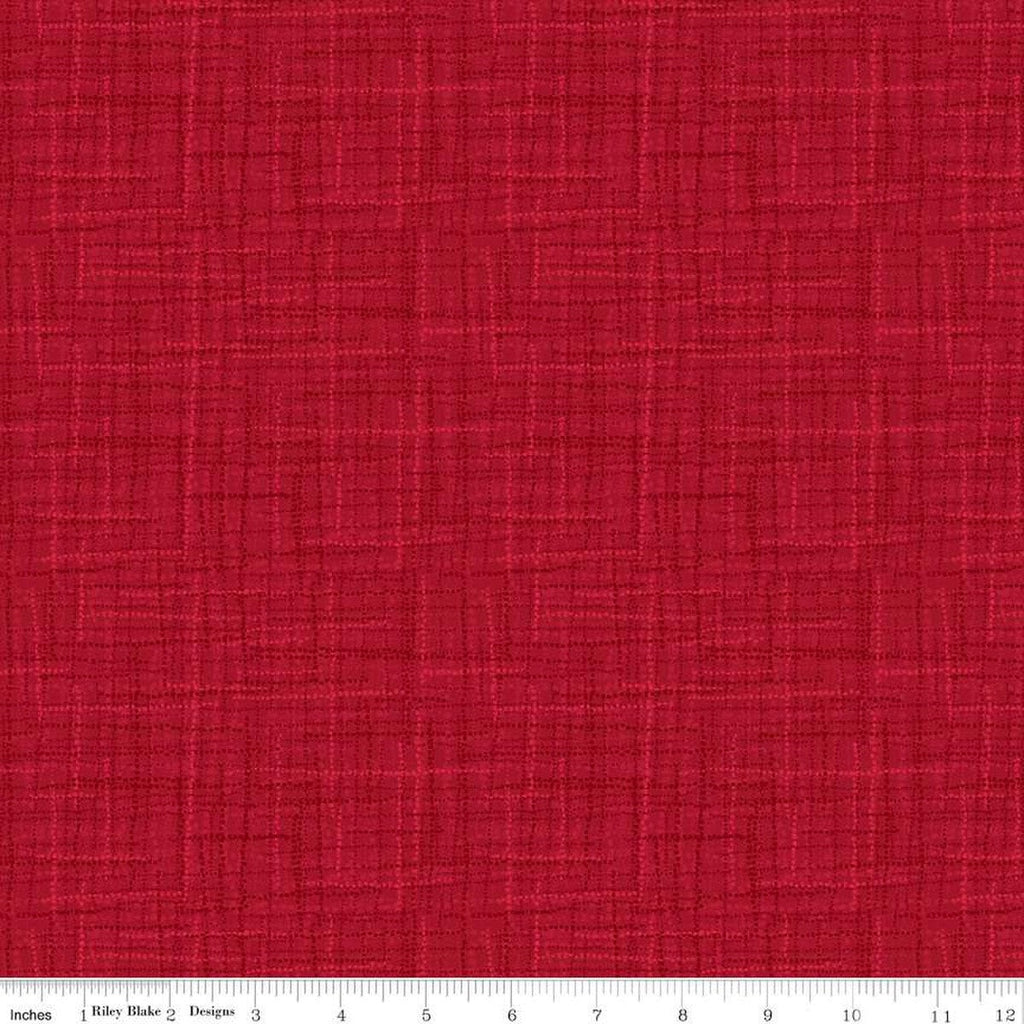 SALE Grasscloth Cottons C780 Cranberry - Riley Blake Designs - Woven Look Basic - Quilting Cotton Fabric