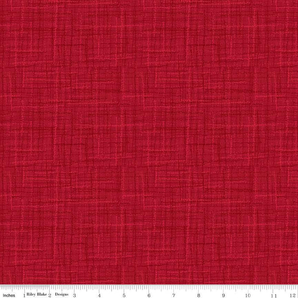 SALE Grasscloth Cottons C780 Cranberry - Riley Blake Designs - Woven Look Basic - Quilting Cotton Fabric
