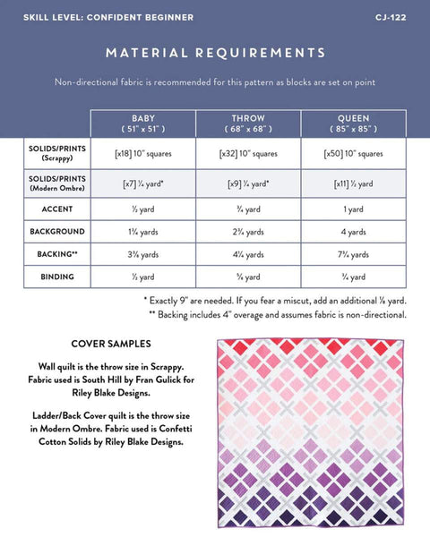 SALE Skylight Quilt PATTERN P173 by Fran Gulick - Riley Blake - INSTRUCTIONS Only - Confident Beginner - Precut Friendly - Multiple Sizes