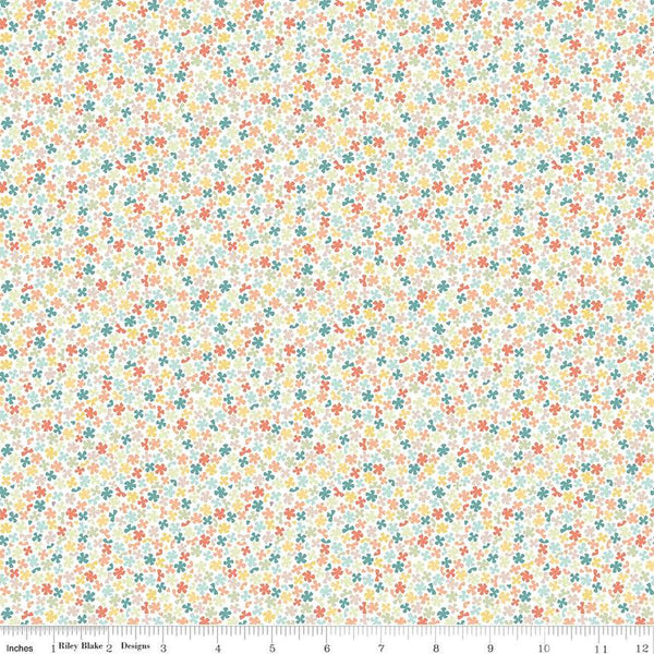 Sunshine and Sweet Tea Sweet Alyssum C14326 White by Riley Blake Designs - Floral Flowers - Quilting Cotton Fabric