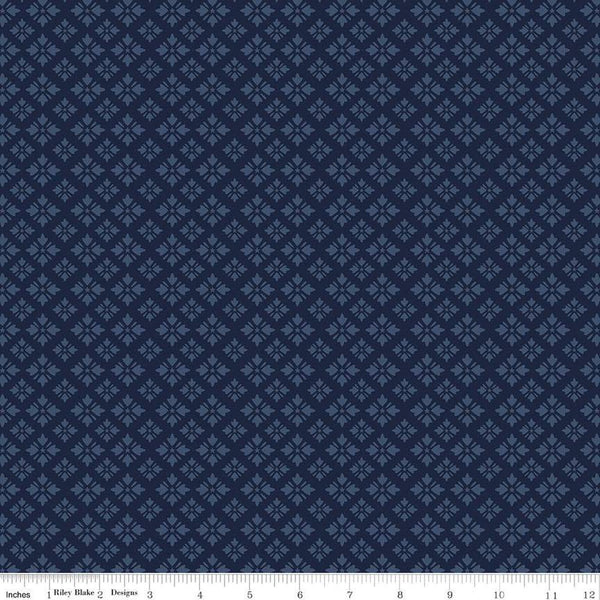 American Beauty Geo C14448 Navy by Riley Blake Designs - Patriotic Geometric - Quilting Cotton Fabric