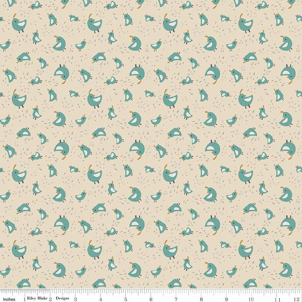 Elmer and Eloise Quail C14243 Sand by Riley Blake Designs - Birds Outdoors - Quilting Cotton Fabric