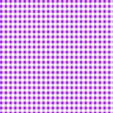 Dots and Stripes and More Brights PRINTED Mini Gingham 28895 V Purple White - QT Fabrics - Checks Checkered - Quilting Cotton Fabric
